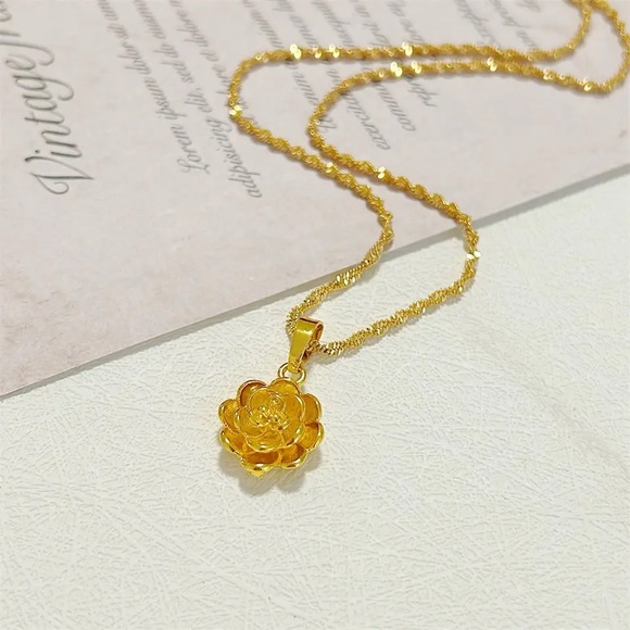 New- 24K Dubai Gold Plated Jewelry Set, Wedding Gold Jewelry Set for Women, Gift - Picture 3 of 4